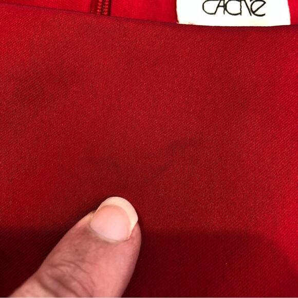 Cache red sleeveless ruched satin sheath dress size 2 NWT romantic cocktail - Picture 11 of 16